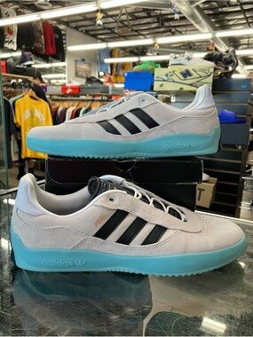 Adidas Puig Crystal White Core Black Green Light Aqua Size 10.5
